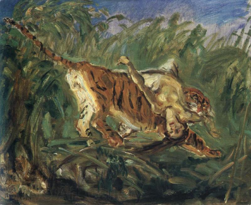 Max Slevogt tiger in the jungle Germany oil painting art